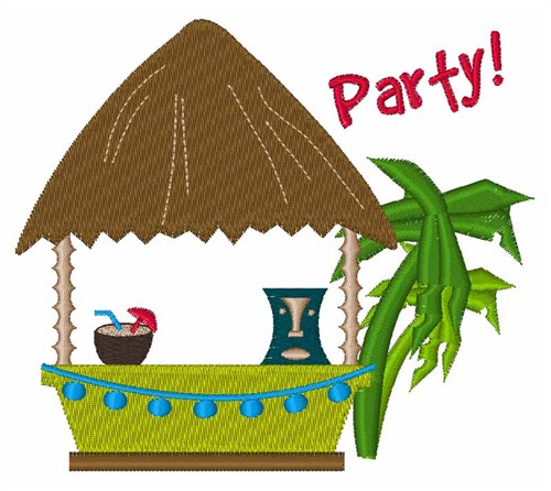 Island Party Machine Embroidery Design