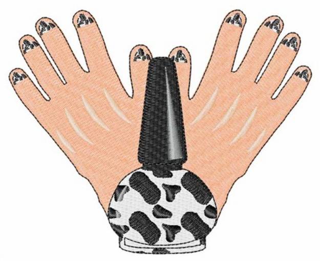 Picture of Cow Manicure Machine Embroidery Design