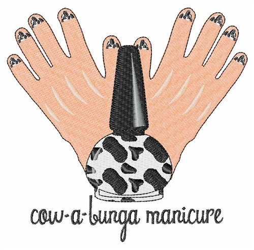 Cow-A-Bunga Machine Embroidery Design