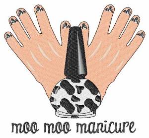 Picture of Moo Moo Manicure Machine Embroidery Design