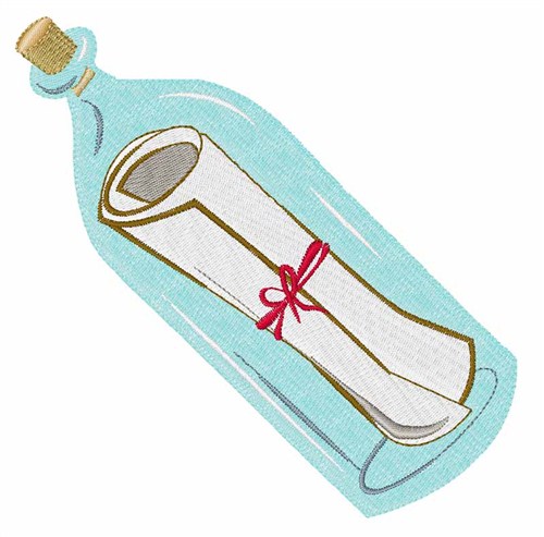 Message In Bottle Machine Embroidery Design