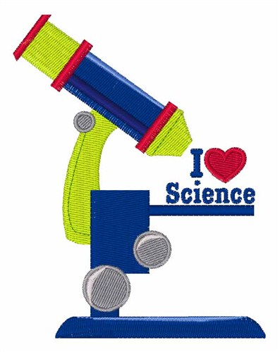 I Heart Science Machine Embroidery Design