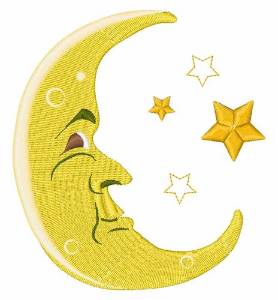 Picture of Man In The Moon Machine Embroidery Design