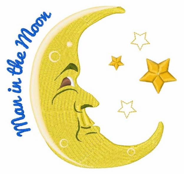 Picture of Moon Man Machine Embroidery Design