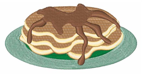 Pancakes & Syrup Machine Embroidery Design