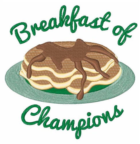 Breakfast Of Champs Machine Embroidery Design