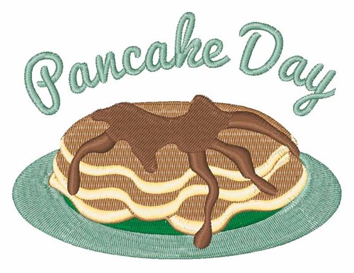 Pancake Day Machine Embroidery Design