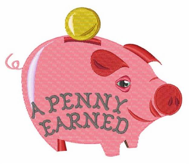 Picture of A Penny Earned Machine Embroidery Design