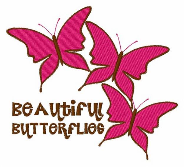 Picture of Beautiful Butterflies Machine Embroidery Design