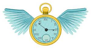 Picture of Flying Time Machine Embroidery Design