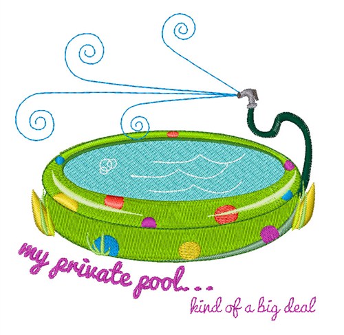 Private Pool Machine Embroidery Design