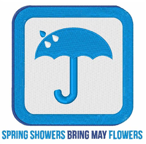 Spring Showers Machine Embroidery Design