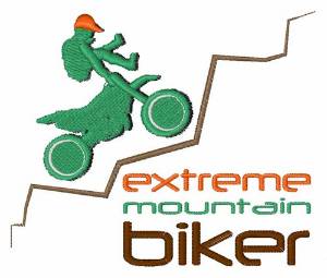 Picture of Extreme Mountain Biker Machine Embroidery Design