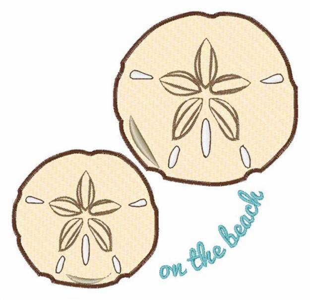 Picture of Sand Dollars On Beach Machine Embroidery Design