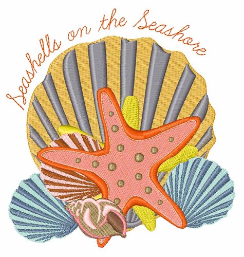 Seashells & Seashore Machine Embroidery Design