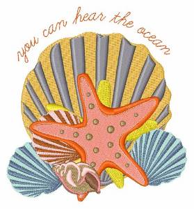 Picture of Hear The Ocean Machine Embroidery Design