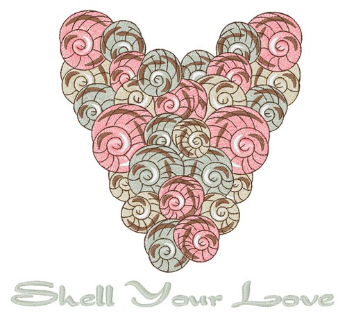 Shell Your Love Machine Embroidery Design