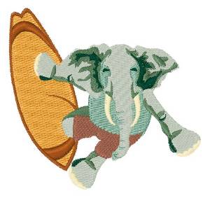 Picture of Funny Elephant Machine Embroidery Design
