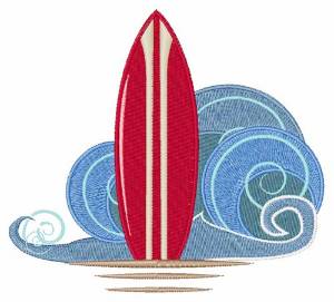 Picture of Surfboard Machine Embroidery Design