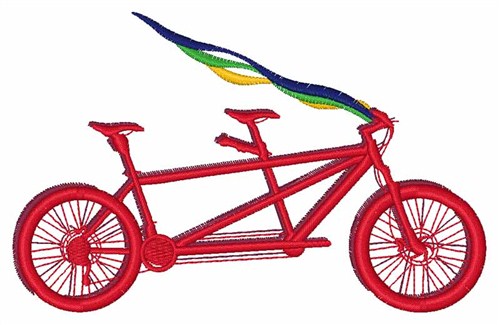 Bicycle For Two Machine Embroidery Design