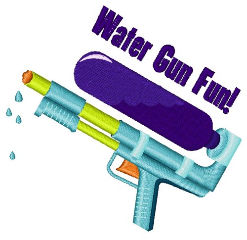 Water Gun Fun Machine Embroidery Design
