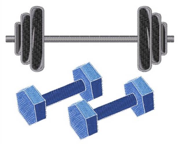 Picture of Weight Lifting Machine Embroidery Design
