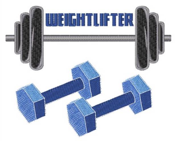 Picture of Weightlifter Machine Embroidery Design
