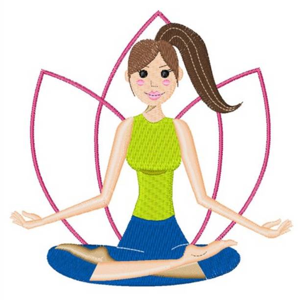 Picture of Lotus Position Machine Embroidery Design