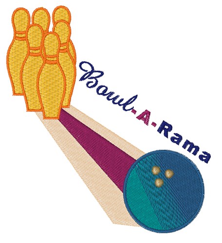 Bowl-A-Rama Machine Embroidery Design