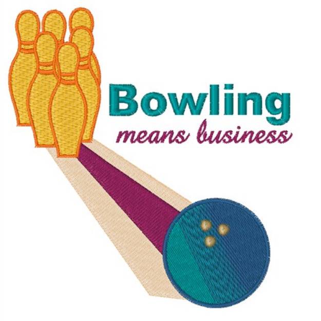 Picture of Bowling Business Machine Embroidery Design