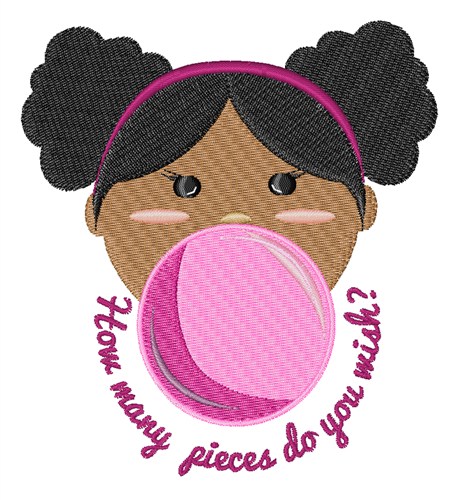 Bubble Gum Wish Machine Embroidery Design