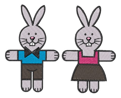 Bunnies Machine Embroidery Design