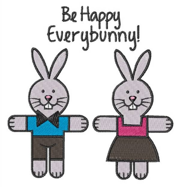 Picture of Be Happy Machine Embroidery Design