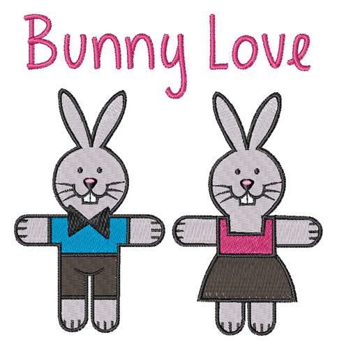 Bunny Love Machine Embroidery Design