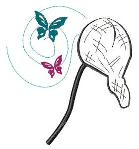 Picture of Butterfly Net Machine Embroidery Design