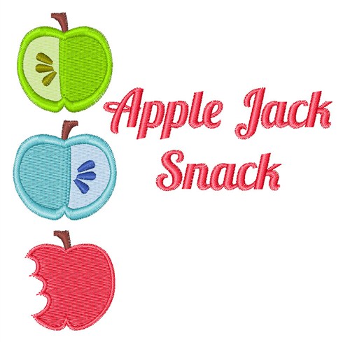 Apple Jack Snack Machine Embroidery Design
