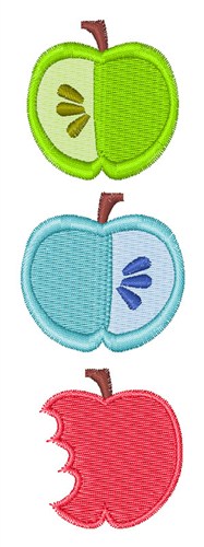 Apple Bites Machine Embroidery Design