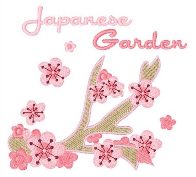 Picture of Japanese Garden Machine Embroidery Design