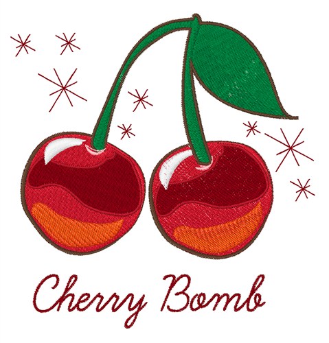 Cherry Bomb Machine Embroidery Design
