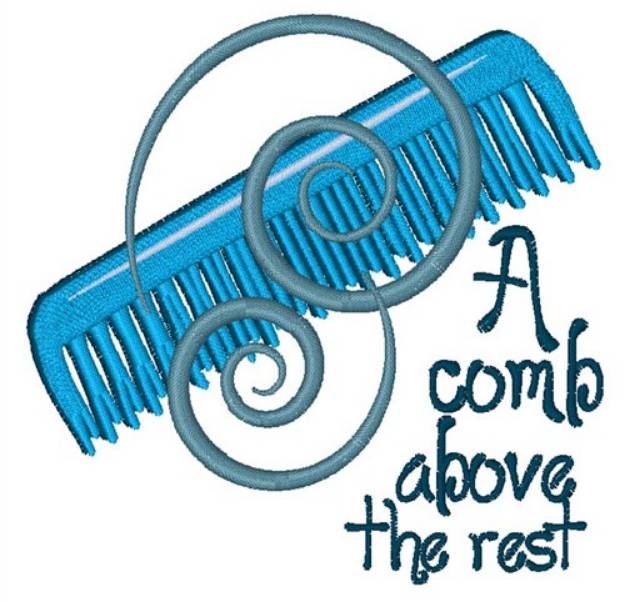 Picture of A Comb Above Machine Embroidery Design