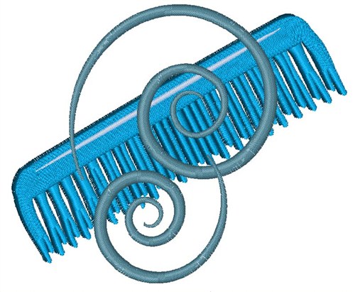 Swirly Comb Machine Embroidery Design
