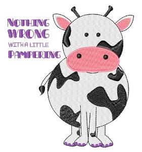 Picture of Pampered Cow Machine Embroidery Design