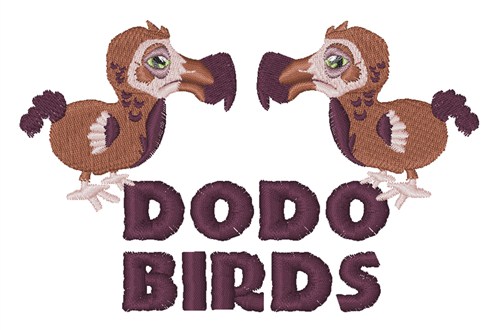 Dodo Birds Machine Embroidery Design