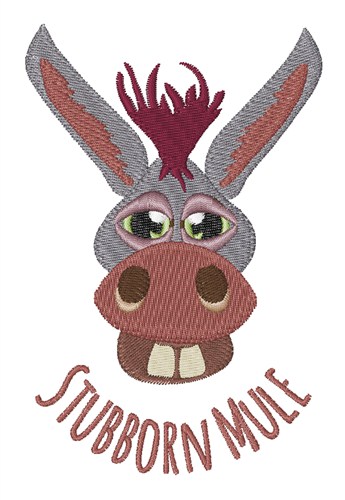 Stubborn Mule Machine Embroidery Design