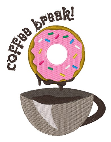 Coffee Break Machine Embroidery Design