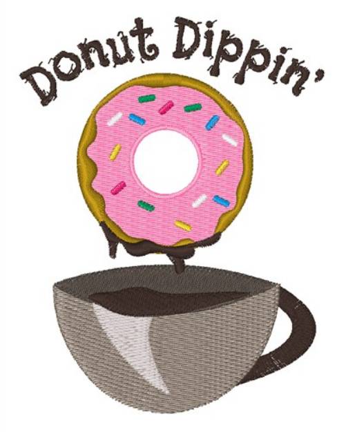 Picture of Donut Dippin Machine Embroidery Design
