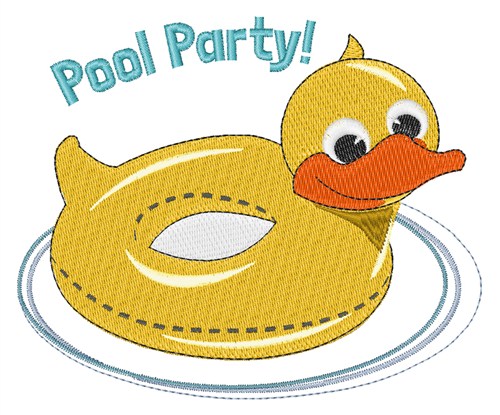 Pool Party Machine Embroidery Design