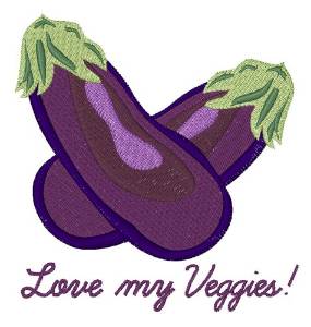 Picture of Love My Veggies Machine Embroidery Design