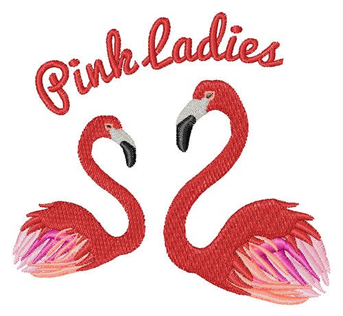 Pink Ladies Machine Embroidery Design