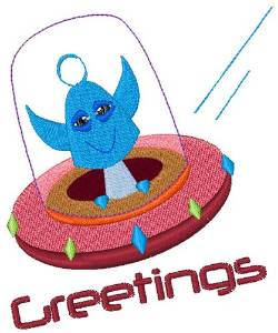 Picture of Greetings Machine Embroidery Design
